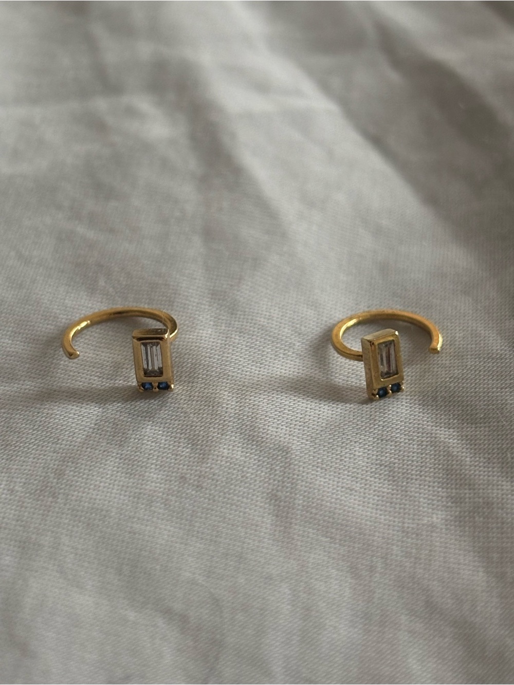 Mejuri Gold Open Faced Huggie earrings